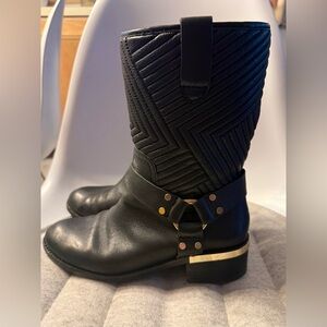 Vince Camuto Black / Gold trim Leather boots